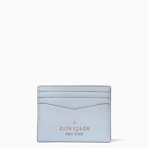 Staci small slim card holder in pale hydrangea  NEW